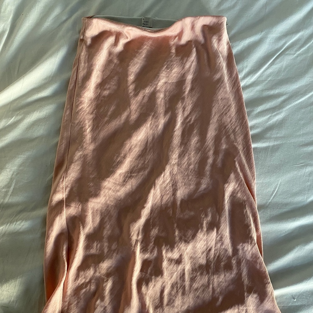 Pink Silk Skirt